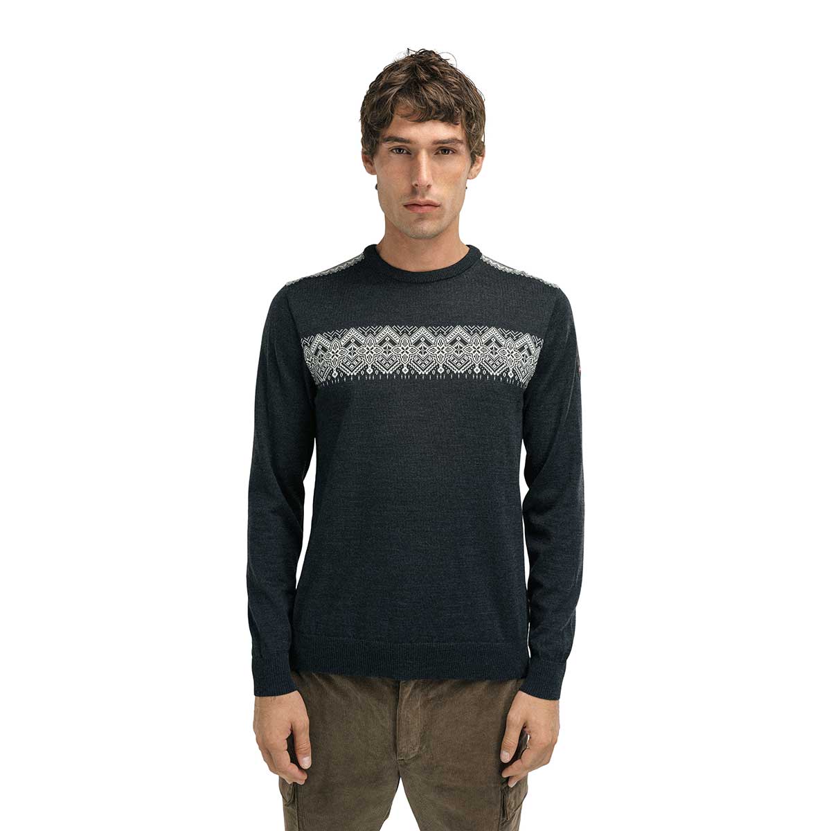 Dale of Norway Stenberg Sweater Men's in Dark Charcoal and Off White